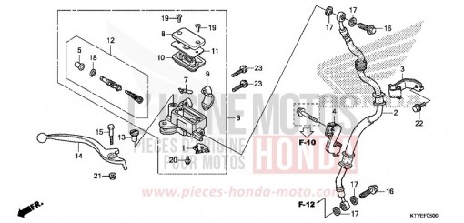 MAITRE-CYLINDRE DE FREIN AVANT CYLINDRE CBR125RTF de 2015
